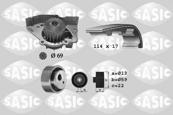 Sasic 3900024 - Pompa acqua + Kit cinghie dentate autozon.pro