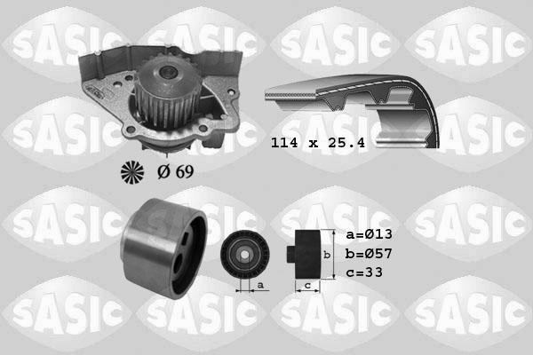 Sasic 3900023 - Pompa acqua + Kit cinghie dentate autozon.pro