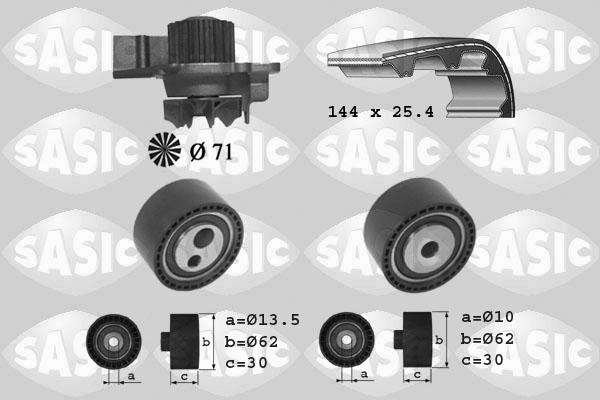 Sasic 3900027 - Pompa acqua + Kit cinghie dentate autozon.pro