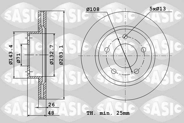 Sasic 2464V44J - Discofreno autozon.pro