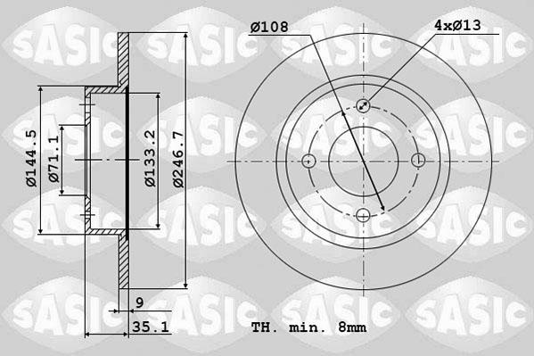 Sasic 2464W94J - Discofreno autozon.pro