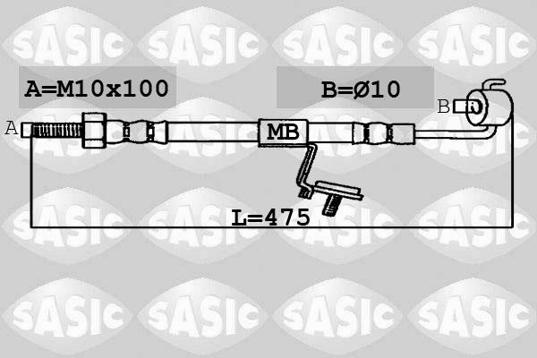 Sasic SBH6320 - Flessibile del freno autozon.pro