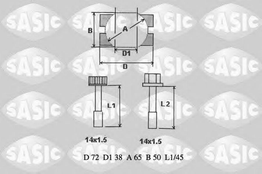 Sasic T772001 - Kit riparazione, Braccio oscillante autozon.pro