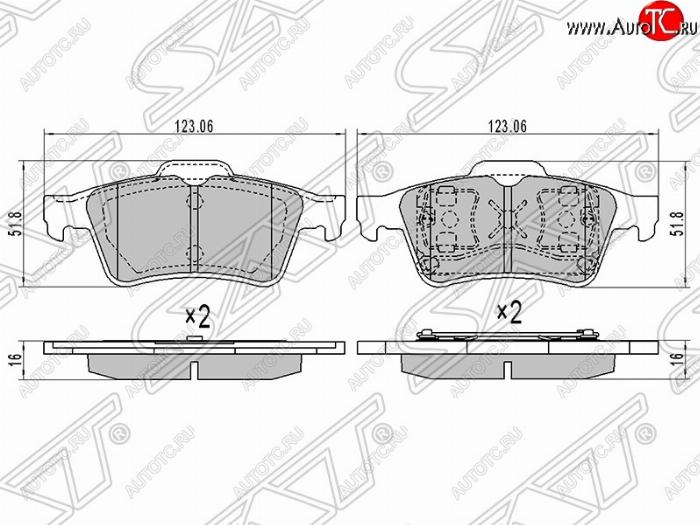 SAT ST-C2Y3-26-48ZA - Kit pastiglie freno, Freno a disco autozon.pro