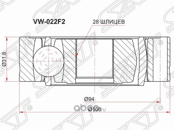 SAT VW-022F2 - Giunto, Semiasse autozon.pro