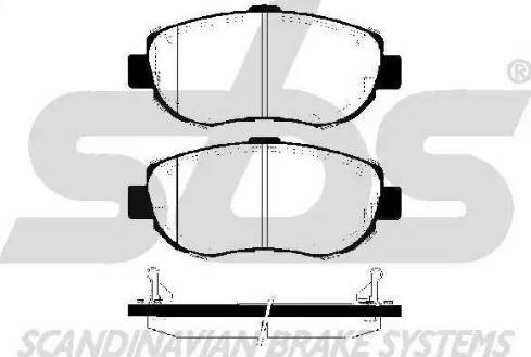 SBS 1501224543 - Kit pastiglie freno, Freno a disco autozon.pro