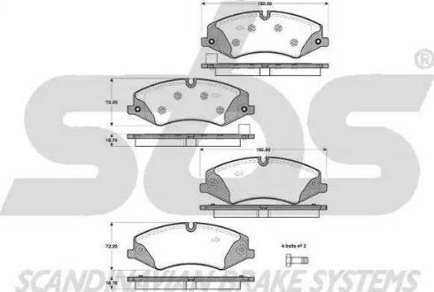 SBS 1501224032 - Kit pastiglie freno, Freno a disco autozon.pro