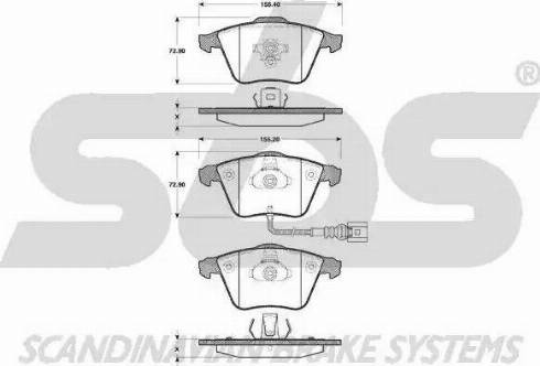 SBS 15012247110 - Kit pastiglie freno, Freno a disco autozon.pro