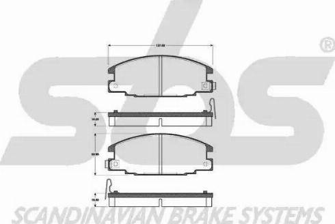 SBS 1501221405 - Kit pastiglie freno, Freno a disco autozon.pro