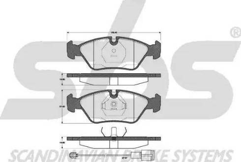 SBS 1501221506 - Kit pastiglie freno, Freno a disco autozon.pro