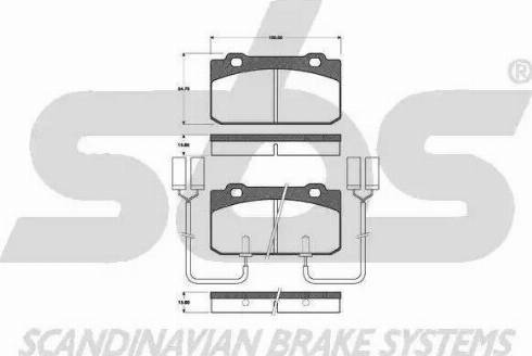 SBS 1501221005 - Kit pastiglie freno, Freno a disco autozon.pro