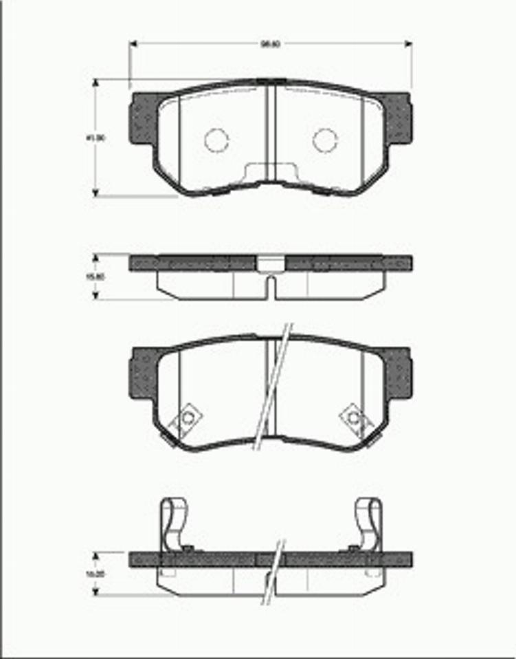 SBS 1501223415 - Kit pastiglie freno, Freno a disco autozon.pro