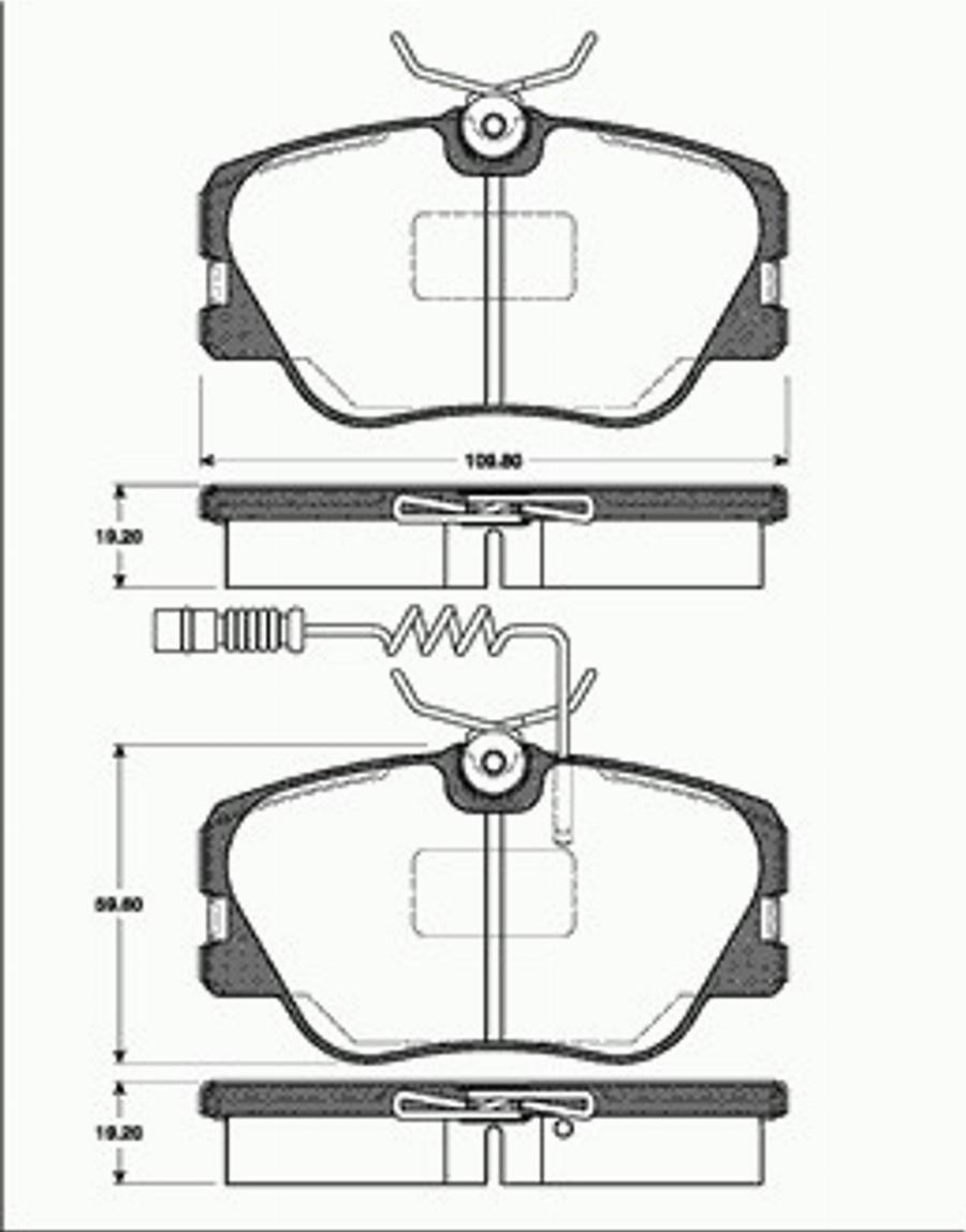 SBS 1501223318 - Kit pastiglie freno, Freno a disco autozon.pro