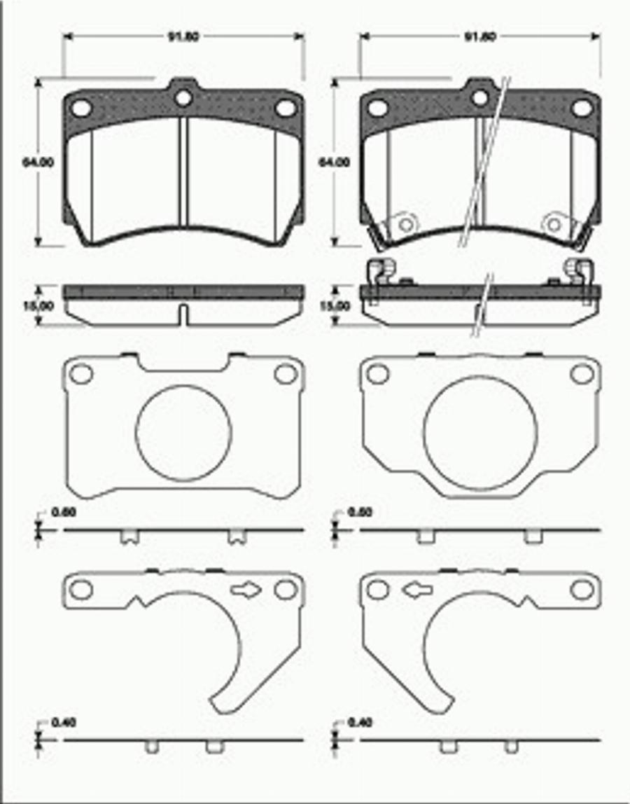 SBS 1501223242 - Kit pastiglie freno, Freno a disco autozon.pro