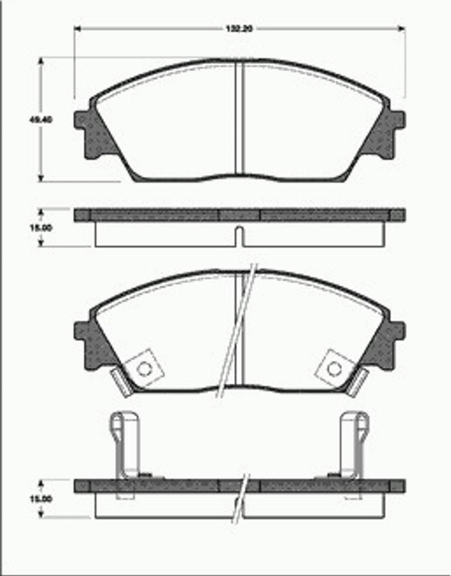 SBS 1501222615 - Kit pastiglie freno, Freno a disco autozon.pro