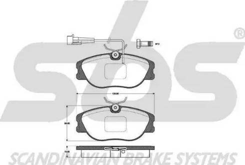 SBS 1501222336 - Kit pastiglie freno, Freno a disco autozon.pro