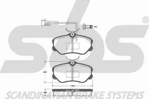 SBS 1501222328 - Kit pastiglie freno, Freno a disco autozon.pro