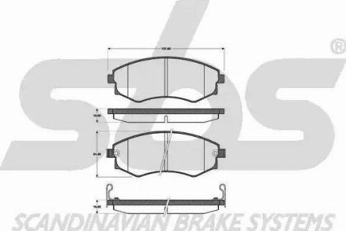 SBS 1501222252 - Kit pastiglie freno, Freno a disco autozon.pro