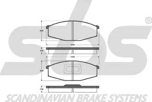 SBS 1501222216 - Kit pastiglie freno, Freno a disco autozon.pro