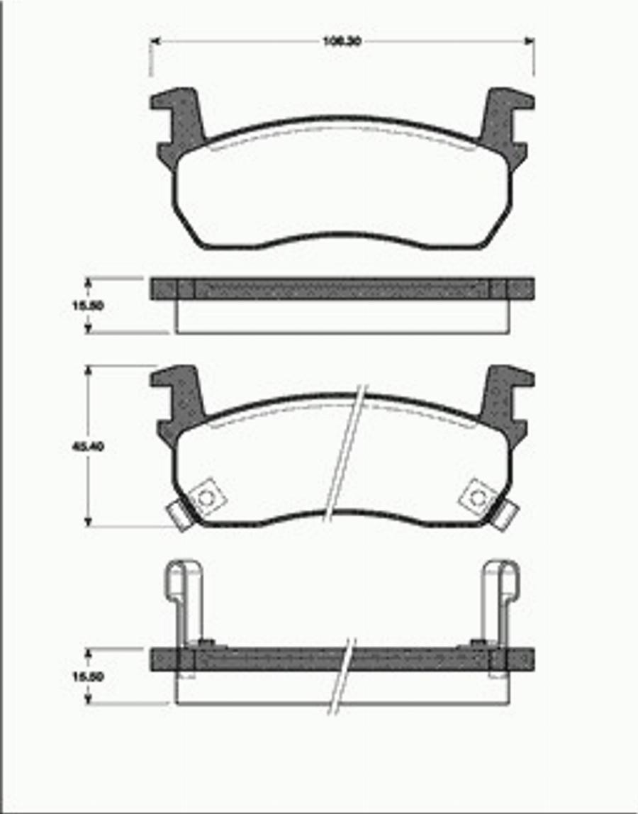 SBS 1501222224 - Kit pastiglie freno, Freno a disco autozon.pro