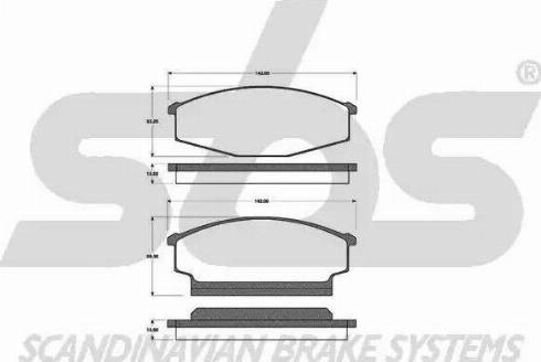 SBS 1501222227 - Kit pastiglie freno, Freno a disco autozon.pro