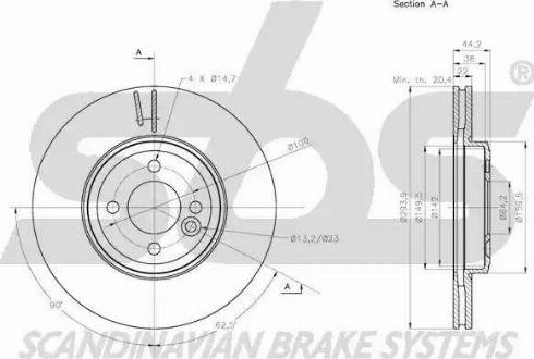 SBS 1815314040 - Discofreno autozon.pro