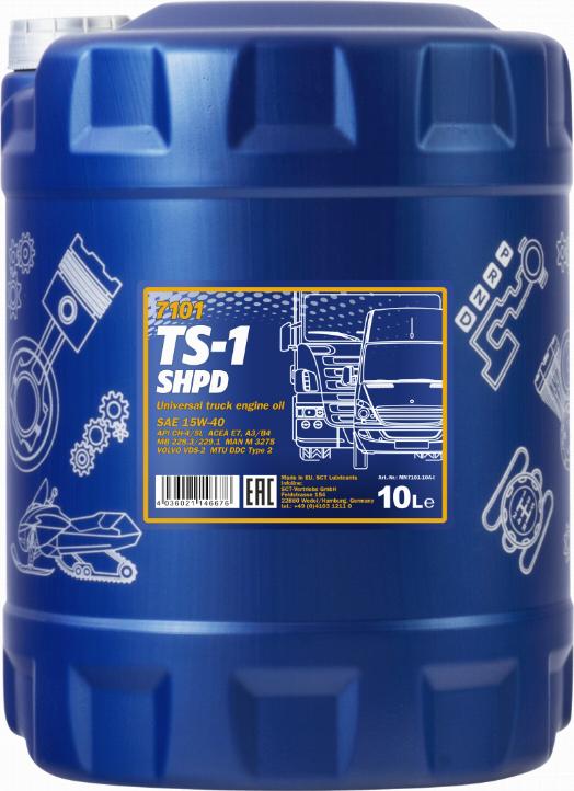 SCT-MANNOL TS-1 SHPD 15W-40 - Olio motore autozon.pro