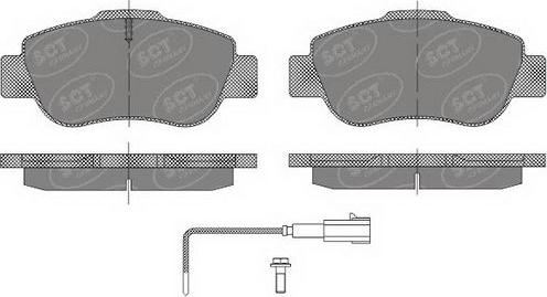 SCT-MANNOL SP 487 PR - Kit pastiglie freno, Freno a disco autozon.pro