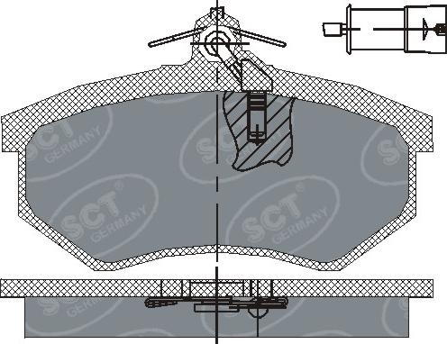 SCT-MANNOL SP 199 PR - Kit pastiglie freno, Freno a disco autozon.pro