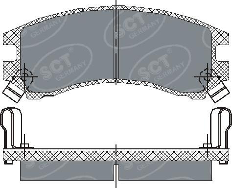 SCT-MANNOL SP 148 PR - Kit pastiglie freno, Freno a disco autozon.pro