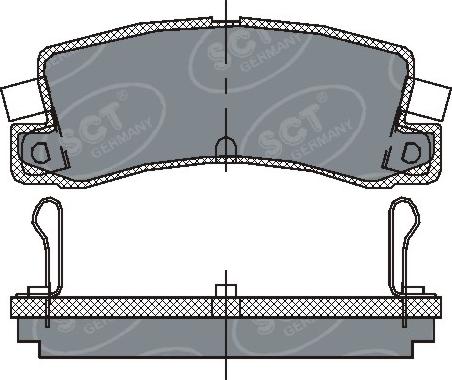 SCT-MANNOL SP106 - Kit pastiglie freno, Freno a disco autozon.pro