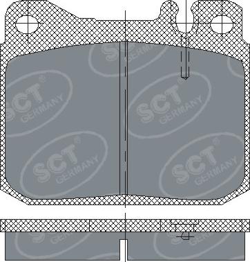 SCT-MANNOL SP103 - Kit pastiglie freno, Freno a disco autozon.pro