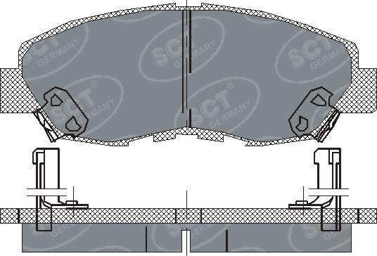 SCT-MANNOL SP 180 PR - Kit pastiglie freno, Freno a disco autozon.pro