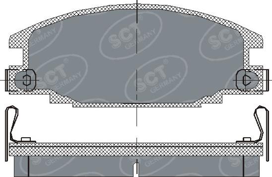 SCT-MANNOL SP 174 PR - Kit pastiglie freno, Freno a disco autozon.pro