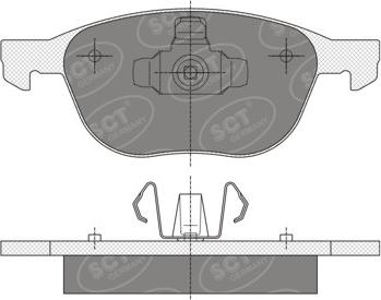 SCT-MANNOL SP 358 - Kit pastiglie freno, Freno a disco autozon.pro