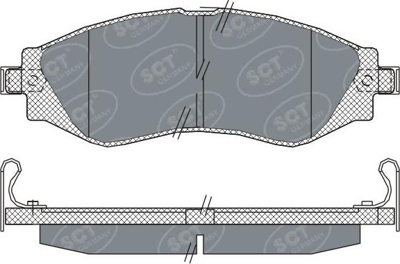 SCT-MANNOL SP310 - Kit pastiglie freno, Freno a disco autozon.pro