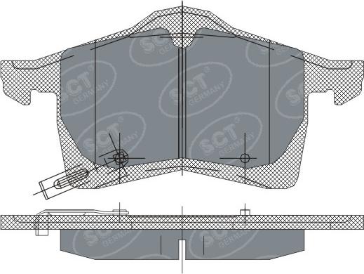 SCT-MANNOL SP 243 - Kit pastiglie freno, Freno a disco autozon.pro