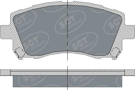 SCT-MANNOL SP 258 PR - Kit pastiglie freno, Freno a disco autozon.pro