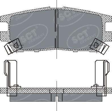 SCT-MANNOL SP 202 - Kit pastiglie freno, Freno a disco autozon.pro