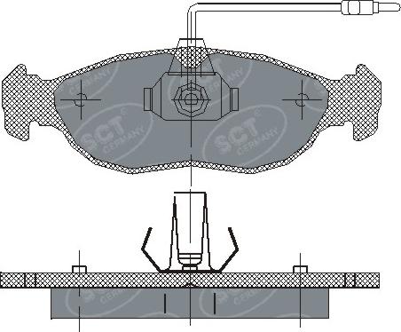 SCT-MANNOL SP 214 - Kit pastiglie freno, Freno a disco autozon.pro