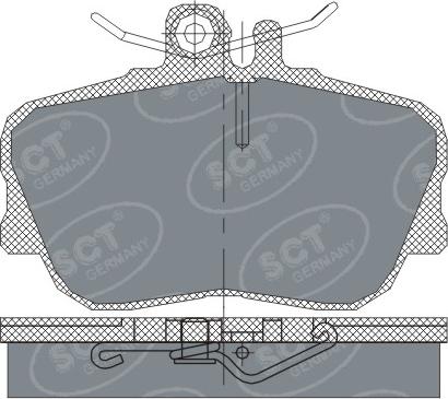 SCT-MANNOL SP234 - Kit pastiglie freno, Freno a disco autozon.pro