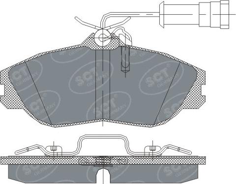 SCT-MANNOL SP234 - Kit pastiglie freno, Freno a disco autozon.pro