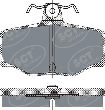 SCT-MANNOL SP 224 - Kit pastiglie freno, Freno a disco autozon.pro