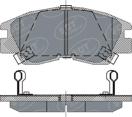 SCT-MANNOL SP 222 - Kit pastiglie freno, Freno a disco autozon.pro