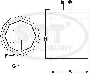 SCT-MANNOL ST 6088 - Filtro carburante autozon.pro