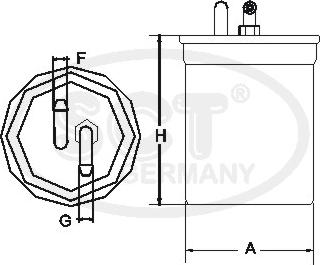 SCT-MANNOL ST 6027 - Filtro carburante autozon.pro