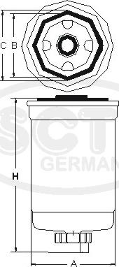 SCT-MANNOL ST 302 - Filtro carburante autozon.pro