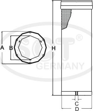 SCT-MANNOL SW 3856 - Filtro aria secondaria autozon.pro