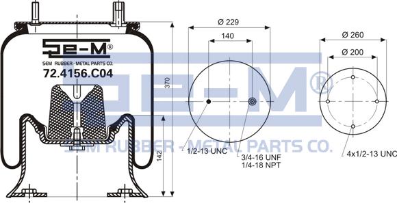 Sem Lastik 72.4156.C04 - Soffietto, Sospensione pneumatica autozon.pro