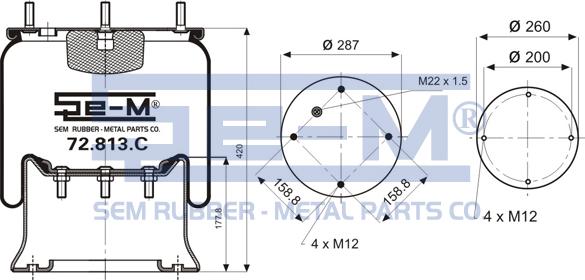 Sem Lastik 72.813.C - Soffietto, Sospensione pneumatica autozon.pro